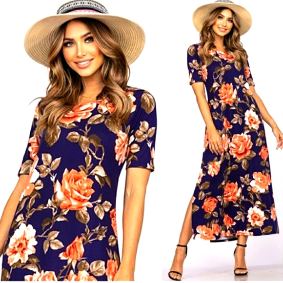 Crepas Dresses & Skirts - Super Soft Maxi Dress! S and M 90's Style Floral!!!!